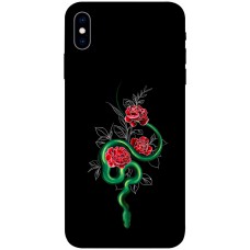 TPU чохол Demsky Snake in flowers для Apple iPhone X (5.8")