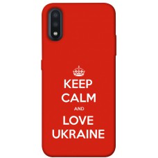 TPU чохол Demsky Keep calm and love Ukraine для Samsung Galaxy A01