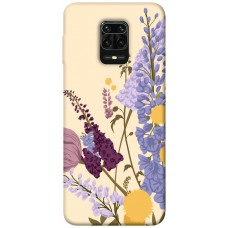 TPU чехол Demsky Flowers art для Xiaomi Redmi Note 9s / Note 9 Pro / Note 9 Pro Max