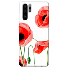 TPU чохол Demsky Акварельные маки для Huawei P30 Pro