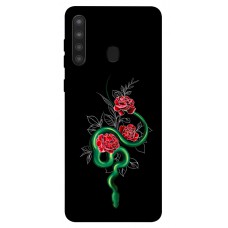 TPU чехол Demsky Snake in flowers для Samsung Galaxy A21