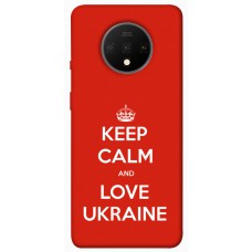 Термополіуретановий (TPU) чохол Keep calm and love Ukraine для OnePlus 7T