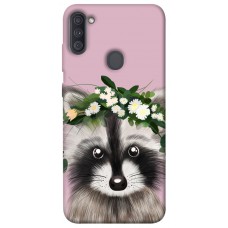 TPU чохол Demsky Raccoon in flowers для Samsung Galaxy A11