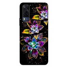 TPU чохол Demsky Flowers on black для Vivo Y53s