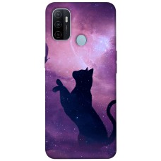 TPU чохол Demsky Кот и бабочка для Oppo A53 / A32 / A33