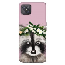 TPU чохол Demsky Raccoon in flowers для Oppo A92s