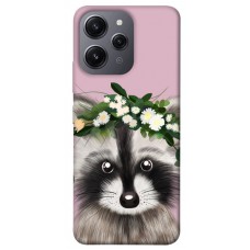 TPU чохол Demsky Raccoon in flowers для Xiaomi Redmi 12