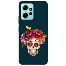 TPU чохол Demsky Flower skull для Xiaomi Redmi Note 12 4G