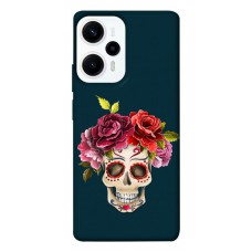 TPU чехол Demsky Flower skull для Xiaomi Poco F5 Pro