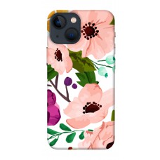 TPU чохол Demsky Акварельные цветы для Apple iPhone 13 mini (5.4")