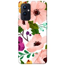 TPU чохол Demsky Акварельные цветы для OnePlus 9