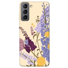 TPU чохол Demsky Flowers art для Samsung Galaxy S21 FE