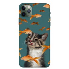 TPU чохол Demsky Cat with fish для Apple iPhone 11 Pro Max (6.5")