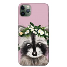 TPU чохол Demsky Raccoon in flowers для Apple iPhone 11 Pro Max (6.5")