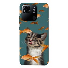 TPU чехол Demsky Cat with fish для Xiaomi Redmi 10A