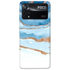 TPU чохол Demsky Небесно-золотой мрамор для Xiaomi Poco X4 Pro 5G