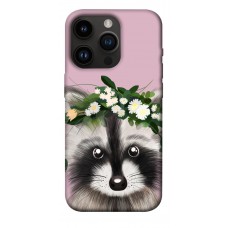 TPU чехол Demsky Raccoon in flowers для Apple iPhone 14 Pro (6.1")