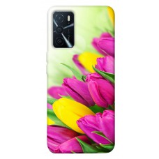 TPU чехол Demsky Красочные тюльпаны для Oppo A16s / A16