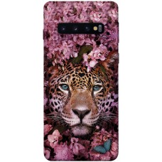TPU чохол Demsky Леопард в цветах для Samsung Galaxy S10