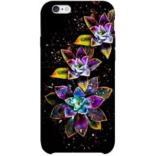 TPU чохол Demsky Flowers on black для Apple iPhone 6/6s plus (5.5")