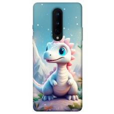 TPU чехол Demsky Білий дракоша для OnePlus 8