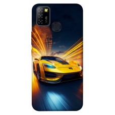 TPU чохол Demsky Yellow Porsche для Infinix Hot 10 Lite