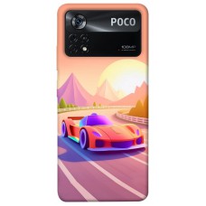 TPU чохол Demsky Машинка на заході сонця для Xiaomi Poco X4 Pro 5G