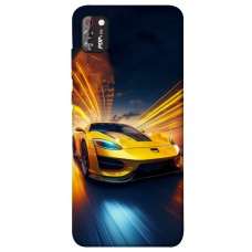 TPU чохол Demsky Yellow Porsche для TECNO POP 4 Pro