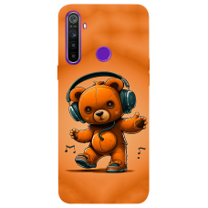 TPU чохол Demsky ведмежа меломан (bear listening music) для Realme 5