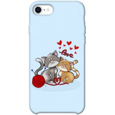 TPU чохол Demsky Два кота Love для Apple iPhone SE (2020)