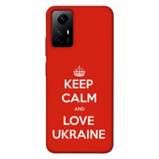 TPU чохол Demsky Keep calm and love Ukraine для Xiaomi Redmi Note 12S