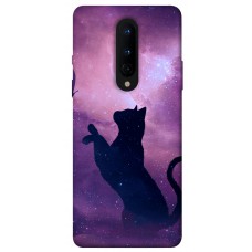 TPU чохол Demsky Кот и бабочка для OnePlus 8