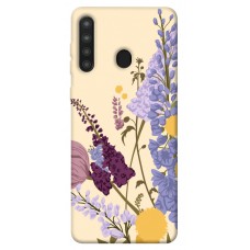 TPU чехол Demsky Flowers art для Samsung Galaxy A21