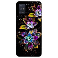 TPU чохол Demsky Flowers on black для Samsung Galaxy M51