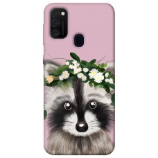 TPU чохол Demsky Raccoon in flowers для Samsung Galaxy M30s / M21