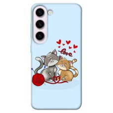 TPU чехол Demsky Два кота Love для Samsung Galaxy S23+