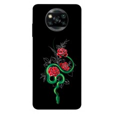 TPU чехол Demsky Snake in flowers для Xiaomi Poco X3 NFC / Poco X3 Pro