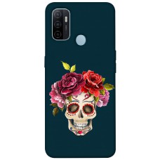 TPU чохол Demsky Flower skull для Oppo A53 / A32 / A33