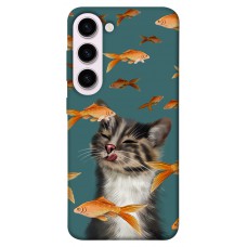 TPU чохол Demsky Cat with fish для Samsung Galaxy S23+