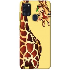 TPU чохол Demsky Cool giraffe для Samsung Galaxy A21s