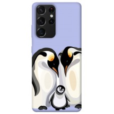 TPU чехол Demsky Penguin family для Samsung Galaxy S21 Ultra