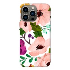 TPU чохол Demsky Акварельные цветы для Apple iPhone 13 Pro (6.1")