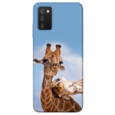 TPU чохол Demsky Милые жирафы для Samsung Galaxy A03s