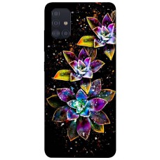 TPU чохол Demsky Flowers on black для Samsung Galaxy A51