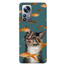 TPU чохол Demsky Cat with fish для Xiaomi 12 / 12X