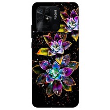 TPU чехол Demsky Flowers on black для Xiaomi Redmi 10C