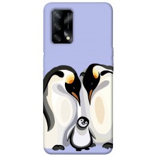 TPU чохол Demsky Penguin family для Oppo A74 4G