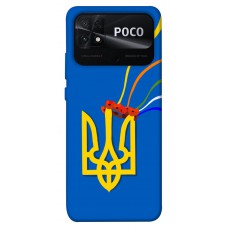 TPU чехол Demsky Квітучий герб для Xiaomi Poco C40