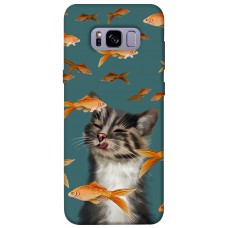 TPU чехол Demsky Cat with fish для Samsung G955 Galaxy S8 Plus