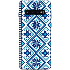 TPU чохол Demsky Синя вишиванка для Samsung Galaxy S10